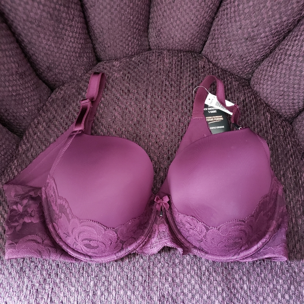 TORRID Perfect Coverage T-shirt Bra Purple 38C